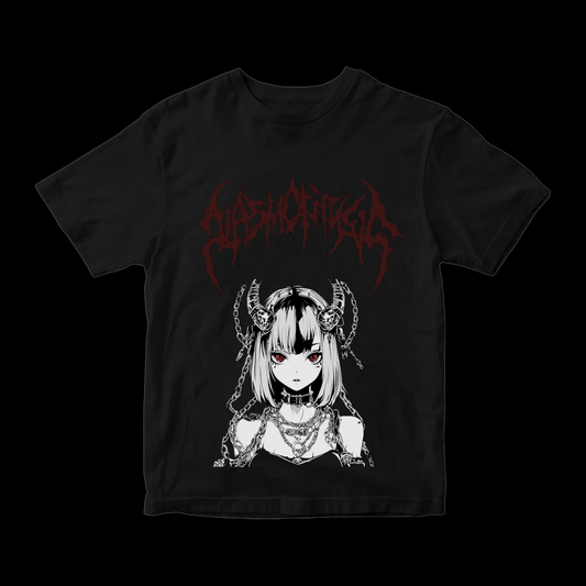 T-shirt oversize deadkitsune cute but evil - #GLITTERxRIN#