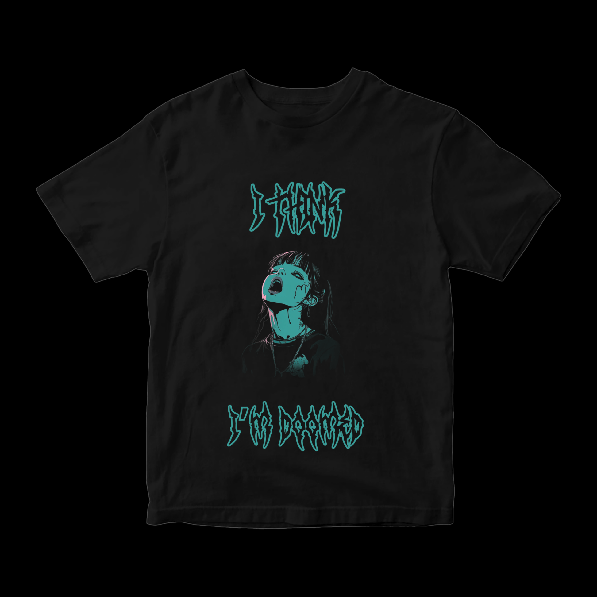 T-shirt oversize deadkitsune "DOOMED" - #GLITTERxRIN#