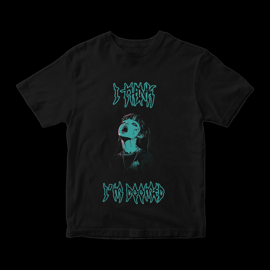 T-shirt oversize deadkitsune "DOOMED" - #GLITTERxRIN#