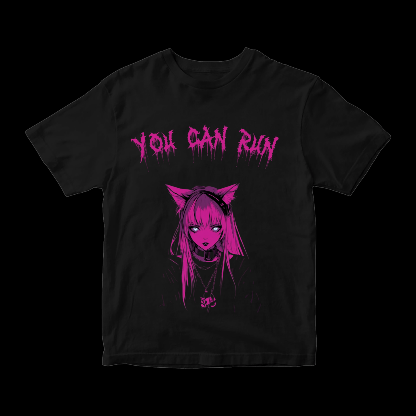 T-shirt oversize deadkitsune "run" - #GLITTERxRIN#