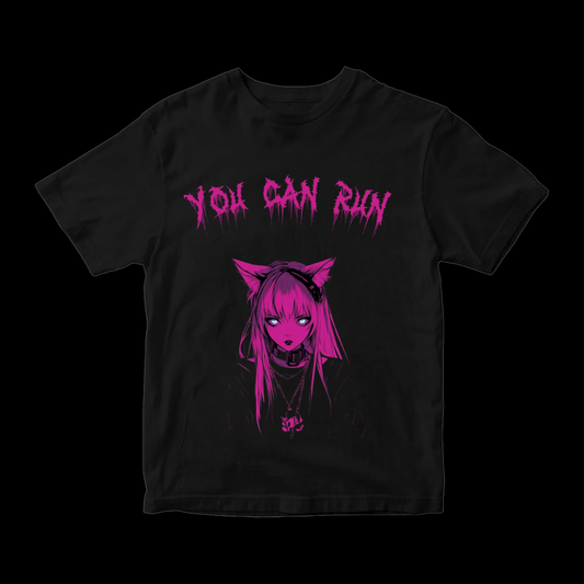 T-shirt oversize deadkitsune "run" - #GLITTERxRIN#