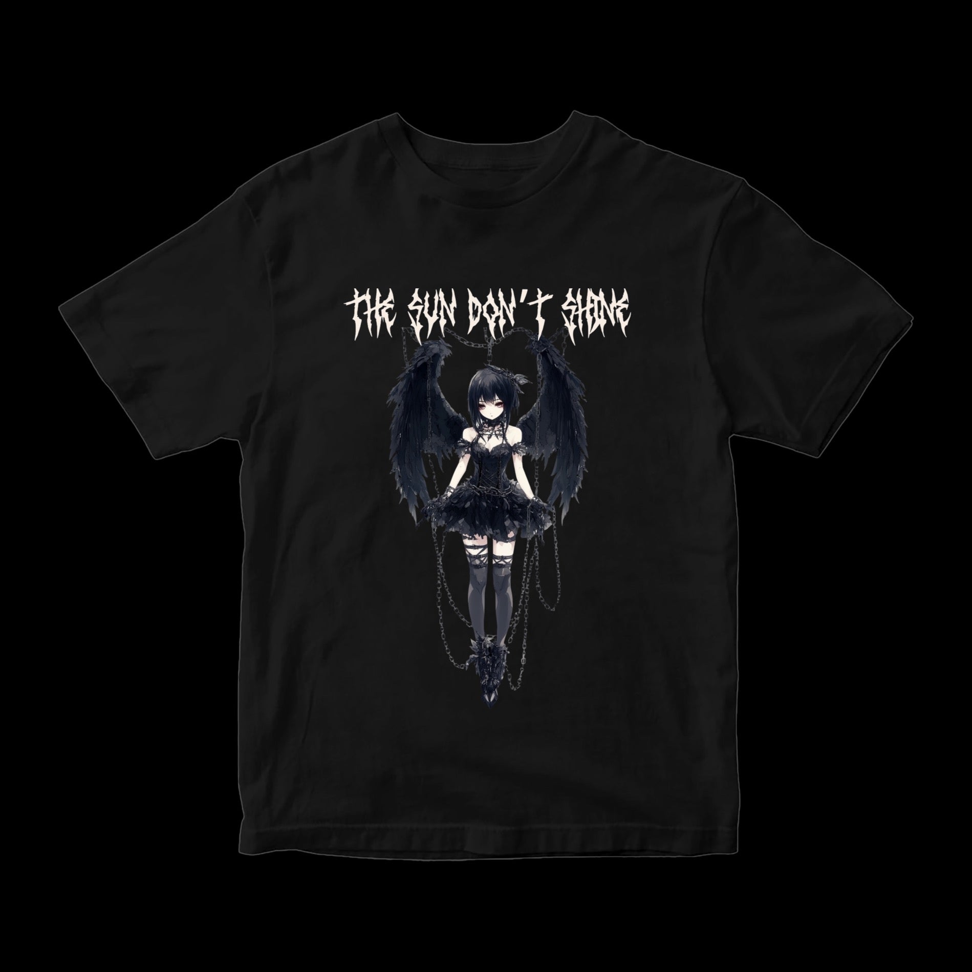 T-shirt oversize deadkitsune "The sun don't shine" - #GLITTERxRIN#