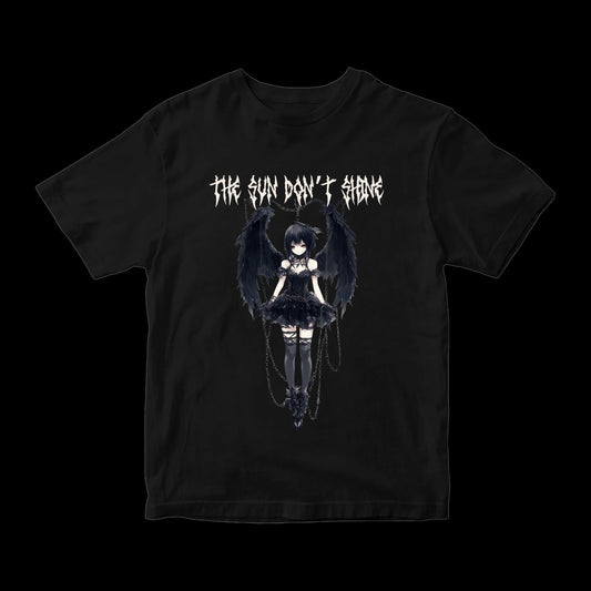 T-shirt oversize deadkitsune "The sun don't shine" - #GLITTERxRIN#
